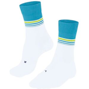 FALKE Men's RU4 Endurance Cool M So Functional Yarn Anti-Blister 1 Pair Running Socks, White 2001 Stripe, 5.5-7.5 FALKE Men's RU4 Endurance Cool M So Functional Yarn Anti-Blister 1 Pair Running Socks, White 2001 Stripe, 5.5-7.5