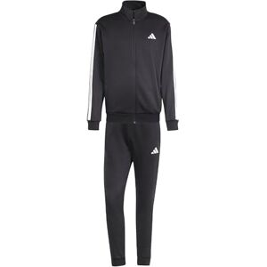 adidas Men's SPORTSWEAR BASIC 3 STRIPES FLEECE TRACKSUIT, Black, XXL adidas Men's SPORTSWEAR BASIC 3 STRIPES FLEECE TRACKSUIT, Black, XXL