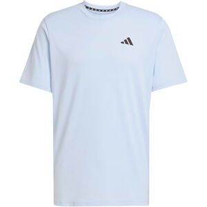 adidas Men's Train Essentials Feelready Training Tee, Glow Blue/Black, XS adidas Men's Train Essentials Feelready Training Tee, Glow Blue/Black, XS
