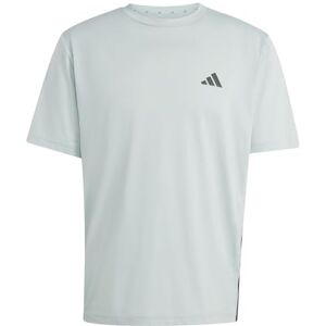 adidas Men's Workout Essentials FEELREADY 3 Stripes T-Shirt, Wonder Sage/Black, M adidas Men's Workout Essentials FEELREADY 3 Stripes T-Shirt, Wonder Sage/Black, M