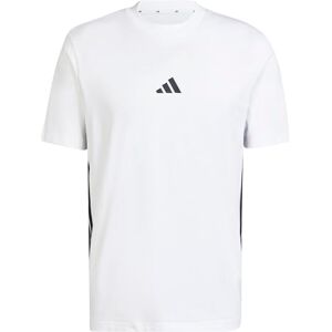 adidas Men's Essential Three Stripes Single Jersey TEE, White/Black, XL adidas Men's Essential Three Stripes Single Jersey TEE, White/Black, XL