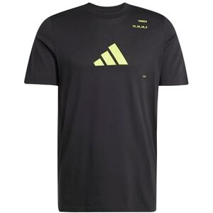 adidas Men's AEROREADY Tennis Category Graphic Tee, Black/Lucid Lemon, S adidas Men's AEROREADY Tennis Category Graphic Tee, Black/Lucid Lemon, S