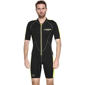 Cressi Lido Man Shorty Wetsuit Men's Shorty Wetsuit for Snorkelling, Swimming and Water Sports, 2mm Ultra Stretch Neoprene, Black/Yellow, XS Cressi Lido Man Shorty Wetsuit Men's Shorty Wetsuit for Snorkelling, Swimming and Water Sports, 2mm Ultra Stretch Neoprene, Black/Yellow, XS