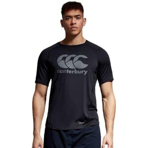 Canterbury Men's Large Logo Superlight T-Shirt Training Top Breathable Quick Drying Technical T-Shirt, Black/Gunmetal Grey, XS Canterbury Men's Large Logo Superlight T-Shirt Training Top Breathable Quick Drying Technical T-Shirt, Black/Gunmetal Grey, XS