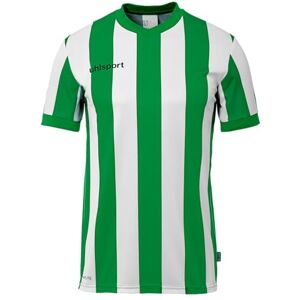 uhlsport Unisex Retro Stripe Shirt Short Sleeve T-Shirt Green/White uhlsport Unisex Retro Stripe Shirt Short Sleeve T-Shirt Green/White
