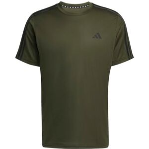 adidas Men's Train Essentials 3-Stripes Training Tee, Night Cargo/Black, XS adidas Men's Train Essentials 3-Stripes Training Tee, Night Cargo/Black, XS