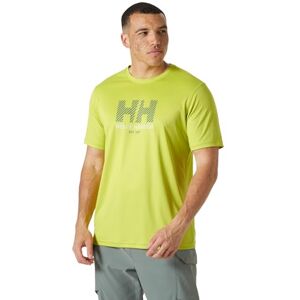 Helly Hansen Mens HH Tech Graphic T-Shirt 2.0, Cyber Lime, S Helly Hansen Mens HH Tech Graphic T-Shirt 2.0, Cyber Lime, S