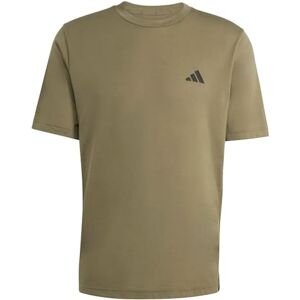 adidas Men's Workout Essentials FEELREADY 3 Stripes T-Shirt, Olive strata/Black, XS adidas Men's Workout Essentials FEELREADY 3 Stripes T-Shirt, Olive strata/Black, XS