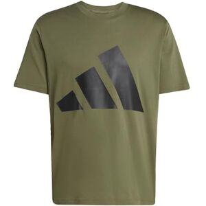 adidas Men's Essentials Big Logo Single Jersey TEE, Olive Strata/Black, M adidas Men's Essentials Big Logo Single Jersey TEE, Olive Strata/Black, M
