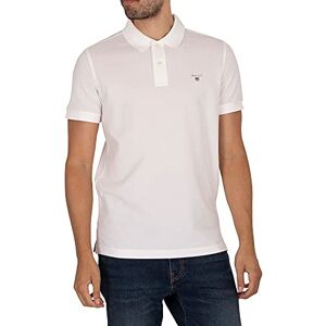 GANT Men's Solid Pique Rugger Regular Fit Short Sleeve Polo Shirt, White, Large (Manufacturer Size: Large) GANT Men's Solid Pique Rugger Regular Fit Short Sleeve Polo Shirt, White, Large (Manufacturer Size: Large)