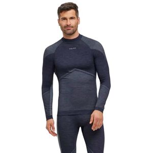 FALKE Men's Wool-Tech Round Neck M L/S SH Functional Yarn Quick Dry 1 Piece Base Layer Top, Blue (Space Blue 6116) Trend, M FALKE Men's Wool-Tech Round Neck M L/S SH Functional Yarn Quick Dry 1 Piece Base Layer Top, Blue (Space Blue 6116) Trend, M