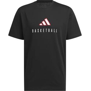 adidas Men's Worldwide Hoops Logo Performance Graphic TEE, Black/White, XL adidas Men's Worldwide Hoops Logo Performance Graphic TEE, Black/White, XL