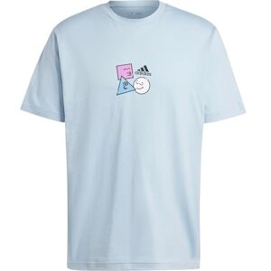 adidas Men's Positivity Shapes Graphic TEE, Wonder Blue, L adidas Men's Positivity Shapes Graphic TEE, Wonder Blue, L