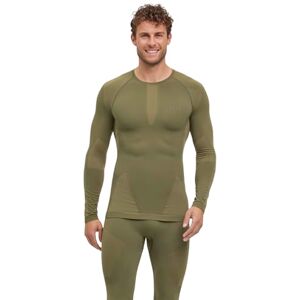 FALKE Men's Warm Round Neck M L/s Sh Functional Yarn Quick Dry 1 Piece Base Layer Top, Green Herb 7754, M FALKE Men's Warm Round Neck M L/s Sh Functional Yarn Quick Dry 1 Piece Base Layer Top, Green Herb 7754, M