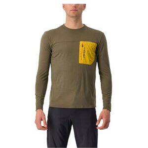 CASTELLI 4522506-304 UNLTD MERINO LS Sweatshirt Men's TARMAC/GOLDENROD Size M CASTELLI 4522506-304 UNLTD MERINO LS Sweatshirt Men's TARMAC/GOLDENROD Size M