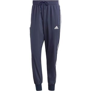 adidas Men's AEROREADY Essentials Tapered Cuff Woven 3-Stripes Pants, Legend Ink/White, L adidas Men's AEROREADY Essentials Tapered Cuff Woven 3-Stripes Pants, Legend Ink/White, L