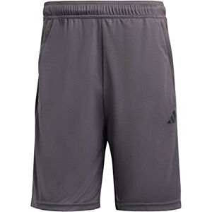 adidas Men's Train Essentials Piqué 3-Stripes Training Shorts, Grey Five/Black, S adidas Men's Train Essentials Piqué 3-Stripes Training Shorts, Grey Five/Black, S