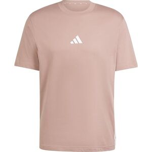 adidas Men's Essential Three Stripes Single Jersey TEE, Warm Clay/White, XS adidas Men's Essential Three Stripes Single Jersey TEE, Warm Clay/White, XS