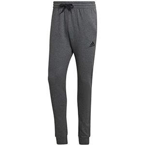 adidas Men's Essentials Fleece Regular Tapered Pants, dark grey heather/black, XL adidas Men's Essentials Fleece Regular Tapered Pants, dark grey heather/black, XL