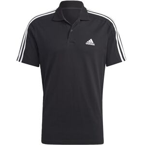 adidas Men's Essentials Piqué Embroidered Small Logo 3-Stripes Polo Shirt, Black/White, L adidas Men's Essentials Piqué Embroidered Small Logo 3-Stripes Polo Shirt, Black/White, L