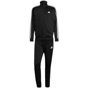 adidas Men's SPORTSWEAR BASIC 3 STRIPES FLEECE TRACKSUIT, Black, XS Short adidas Men's SPORTSWEAR BASIC 3 STRIPES FLEECE TRACKSUIT, Black, XS Short