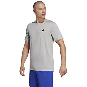 adidas Men's Train Essentials Comfort Training Tee, Medium Grey Heather/White/Black, S adidas Men's Train Essentials Comfort Training Tee, Medium Grey Heather/White/Black, S