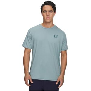 Under Armour Men's Sportstyle Left Chest Short Sleeve, Soft and Comfortable Men's T-Shirt with Logo Design, Lightweight and Fast-Drying Sportswear,Serpentine / / Jasper Blue,XS Under Armour Men's Sportstyle Left Chest Short Sleeve, Soft and Comfortable Men's T-Shirt with Logo Design, Lightweight and Fast-Drying Sportswear,Serpentine / / Jasper Blue,XS