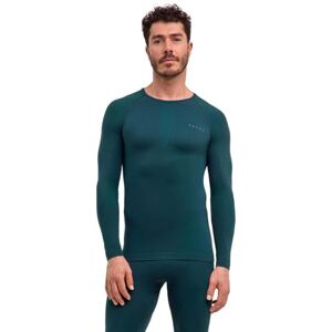 FALKE Men's Warm Round Neck M L/s Sh Functional Yarn Quick Dry 1 Piece Base Layer Top, Green Holly 7385, L FALKE Men's Warm Round Neck M L/s Sh Functional Yarn Quick Dry 1 Piece Base Layer Top, Green Holly 7385, L