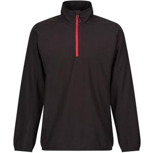 Regatta Men's Navigate Half Zip Fleece with Hood & Contrasting Zip, Lightweight Midlayer Perfect for Outdoors, Walking & Hiking Black Regatta Men's Navigate Half Zip Fleece with Hood & Contrasting Zip, Lightweight Midlayer Perfect for Outdoors, Walking & Hiking Black