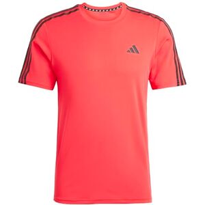 adidas Men's Train Essentials 3-Stripes Training Tee, Pure Ruby/Black, XS adidas Men's Train Essentials 3-Stripes Training Tee, Pure Ruby/Black, XS