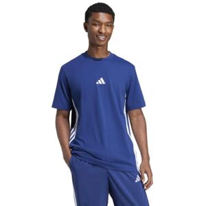 adidas Men's Essentials Three Stripes Single Jersey TEE, Dark Blue/White, XXL adidas Men's Essentials Three Stripes Single Jersey TEE, Dark Blue/White, XXL