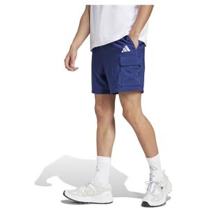 adidas Men's Essentials Small Logo Cargo Chelsea Short, Dark Blue/White, S adidas Men's Essentials Small Logo Cargo Chelsea Short, Dark Blue/White, S