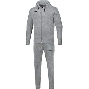 JAKO Men's Base Hooded Jogging Suit, Light Grey Mottled, XXL JAKO Men's Base Hooded Jogging Suit, Light Grey Mottled, XXL