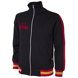 AS Roma COPA Men's Roma 1977 78 Retro Football Long Neck Jacket, Black, XL UK AS Roma COPA Men's Roma 1977 78 Retro Football Long Neck Jacket, Black, XL UK
