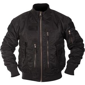 Mil-Tec Men's Us Tactical Flight Jacket, Black, XL UK Mil-Tec Men's Us Tactical Flight Jacket, Black, XL UK