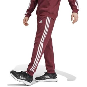 adidas Men's Essentials Fleece 3-Stripes Tapered Cuff Pants, Shadow red, S adidas Men's Essentials Fleece 3-Stripes Tapered Cuff Pants, Shadow red, S