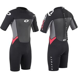 Osprey Men's Shorty 3 mm Summer Wetsuit, Adult Short Sleeve Neoprene Surfing Diving Wetsuit, Origin, Multiple Colours, Black/Red, XXXL Osprey Men's Shorty 3 mm Summer Wetsuit, Adult Short Sleeve Neoprene Surfing Diving Wetsuit, Origin, Multiple Colours, Black/Red, XXXL