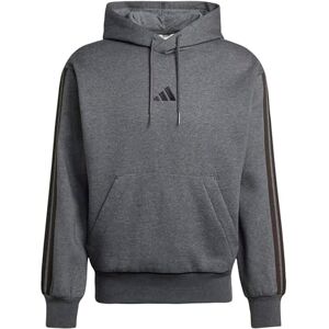 adidas Men's ESSENTIAL THREE STRIPES FLEECE HOODIE, dark grey heather/black, M Tall adidas Men's ESSENTIAL THREE STRIPES FLEECE HOODIE, dark grey heather/black, M Tall