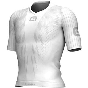 ALE Alé Cycling Men's Pro Race Intimo Short Sleeve Base Layer, White, S/M ALE Alé Cycling Men's Pro Race Intimo Short Sleeve Base Layer, White, S/M