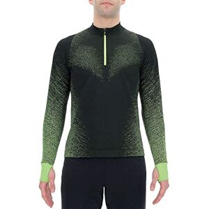 UYN O102095 RUNNING EXCELERATION LONG SL.ZIP UP T-shirt Men's Black/Fluo Yellow S UYN O102095 RUNNING EXCELERATION LONG SL.ZIP UP T-shirt Men's Black/Fluo Yellow S