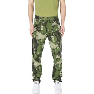 VR 46 Men's Jogger AOP Fila Vr46 Riders Academy Pants, Green, XS