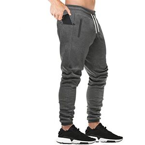 FEDTOSING Jogging Sweatpants for Men Sportswear Running Training Pants Fitness Breathable Lightweight Grey XS