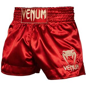 Venum Mens Classic Muay Thai Shorts, Bordeaux/Gold, XS EU Venum Mens Classic Muay Thai Shorts, Bordeaux/Gold, XS EU
