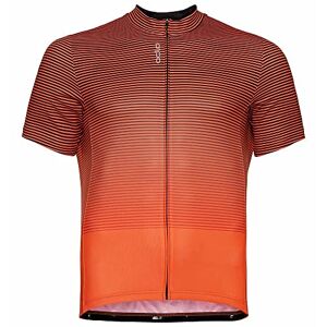 Odlo Men Cycling jersey with zipper ESSENTIALS, black - exuberant orange, S