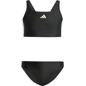 adidas Girl's 3-Stripes V-Back Bikini, Black/White, 7-8 Years adidas Girl's 3-Stripes V-Back Bikini, Black/White, 7-8 Years