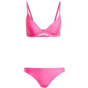 adidas Women's Padded 2-Way Straps Triangle Bikini Set, Shock Pink/White, 46 adidas Women's Padded 2-Way Straps Triangle Bikini Set, Shock Pink/White, 46