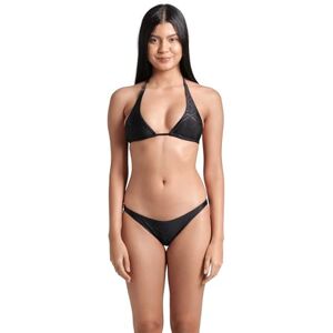 ARENA Losange Women's Triangle Bikini, Swimwear with Quick Drying Recycled Stretch Fabric, Women's Beach and Pool Swimsuit, Women's Swimsuit with Removable Cups, Top and Bottom with Ties Black ARENA Losange Women's Triangle Bikini, Swimwear with Quick Drying Recycled Stretch Fabric, Women's Beach and Pool Swimsuit, Women's Swimsuit with Removable Cups, Top and Bottom with Ties Black