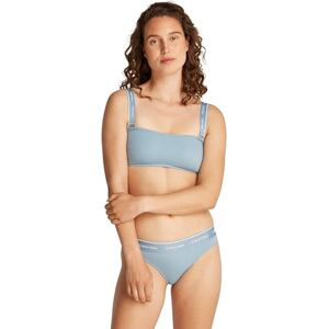 Calvin Klein Women’s Bandeau Bikini Top with Detachable Straps, Blue (Faded Denim), S Calvin Klein Women’s Bandeau Bikini Top with Detachable Straps, Blue (Faded Denim), S