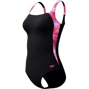 Speedo Women's Print Luna Lustre One Piece Swimsuit, Black, 40 Speedo Women's Print Luna Lustre One Piece Swimsuit, Black, 40
