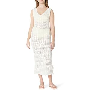Amazon Essentials Women's Regular-Fit Crochet Cover-Up Dress, Cream, XS Amazon Essentials Women's Regular-Fit Crochet Cover-Up Dress, Cream, XS